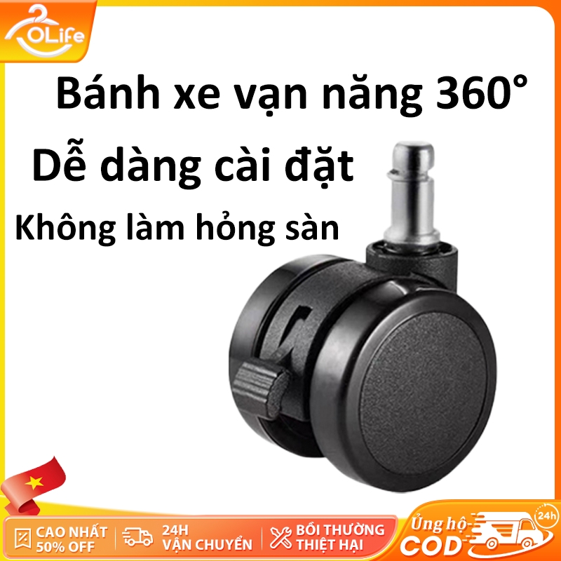 𝐎𝐥𝐢𝐟𝐞 Bánh Xe Đẩy Hàng Có Và Khóa Bánh Xe Đa Năng Có Khóa X