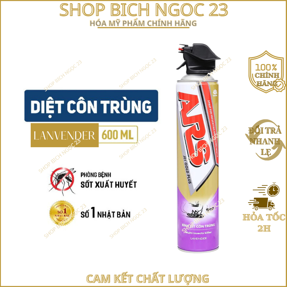 Bình Xịt Muỗi Kiến Dán ARS Không Mùi, có mùi lanveder 600ML