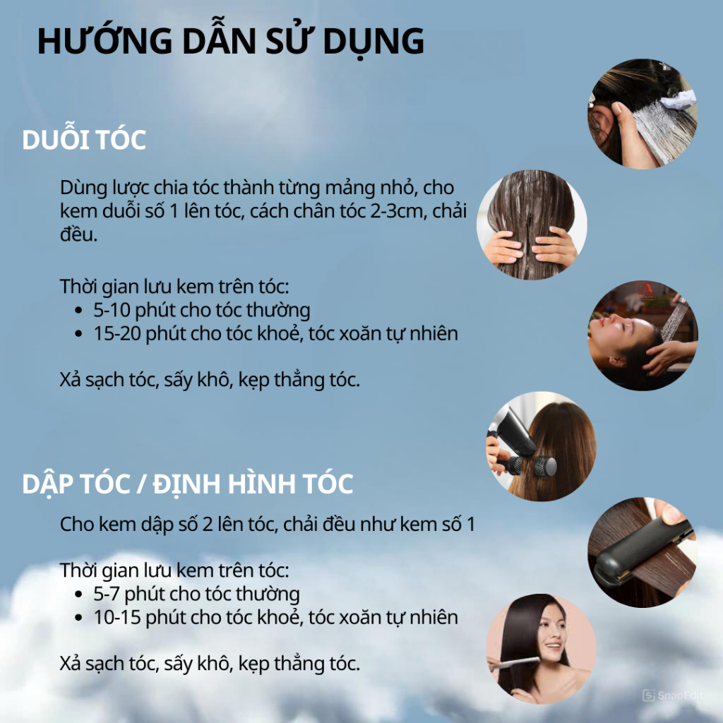 Kem duỗi tóc tại nhà 16 Power 200ml - Duỗi thơm siêu mượt / Dập duỗi định hình tóc | Thuốc nhuộm tóc Hiền Thục