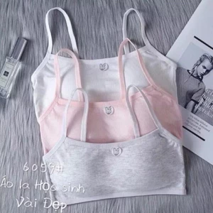 Áo Bra Học Sinh Chất Cotton Tăm Có Lót