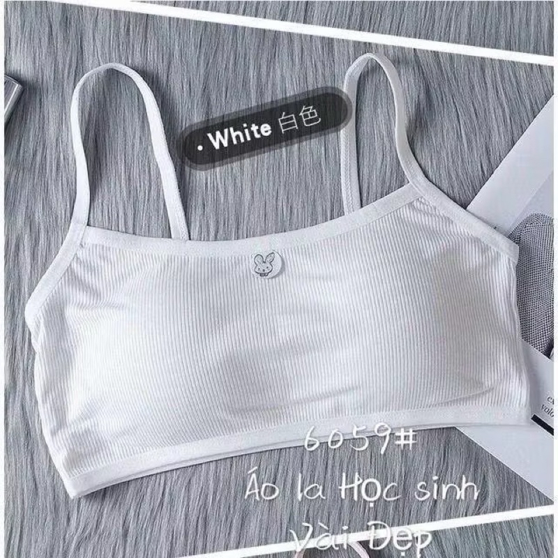 Áo Bra Học Sinh Chất Cotton Tăm Có Lót