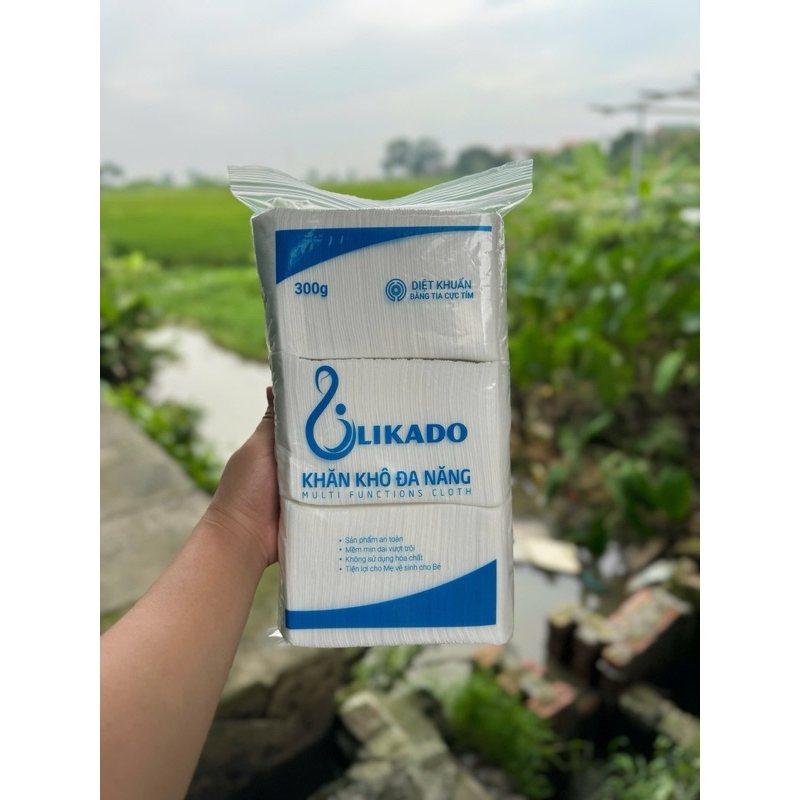 Combo 5 Gói Khăn khô đa năng Likad0 cao cấp 300g, mềm mịn, an toàn cho bé
