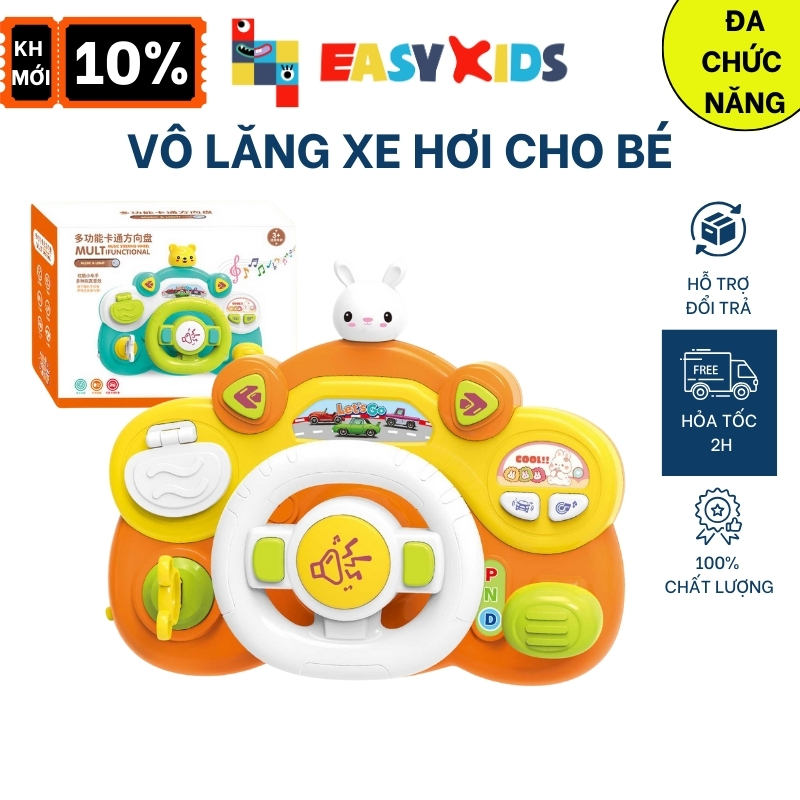 Đồ Chơi Montessori Cho Bé Vô Lăng Xe Hơi Có Đèn Nhạc Đa Chức Năng