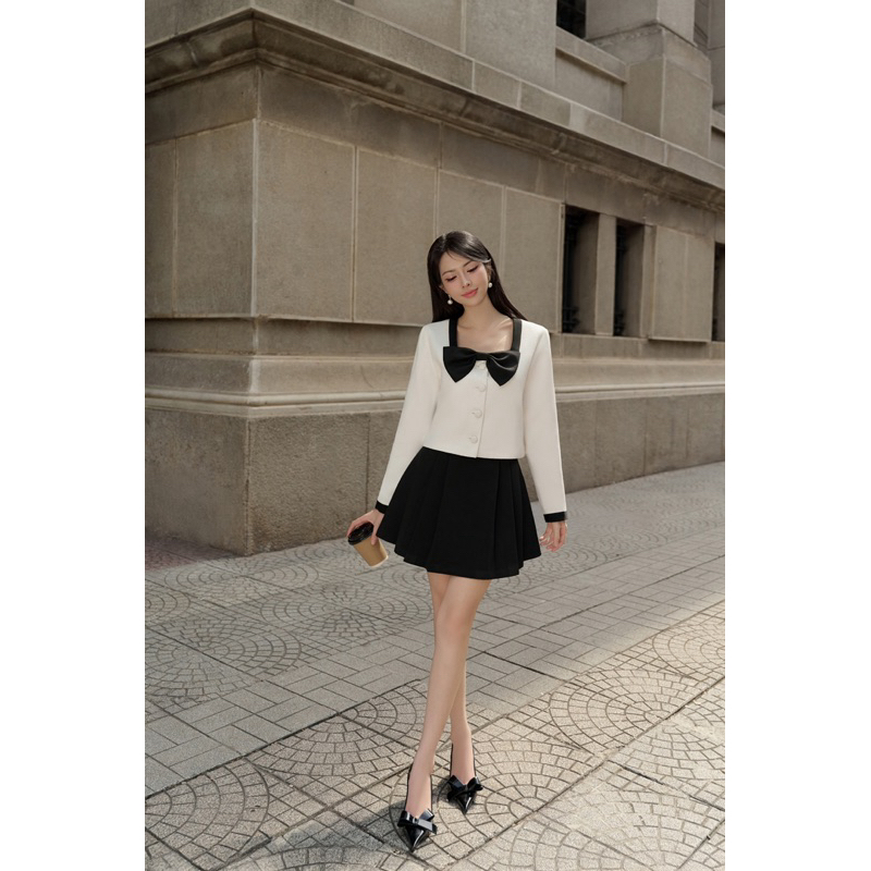 H.E.E - Chân váy xếp ly Dona Skirt thiết kế tiểu thư, nữ tính (kèm quần bên trong)