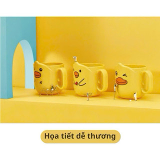Cốc đánh răng cho bé hình vịt vàng