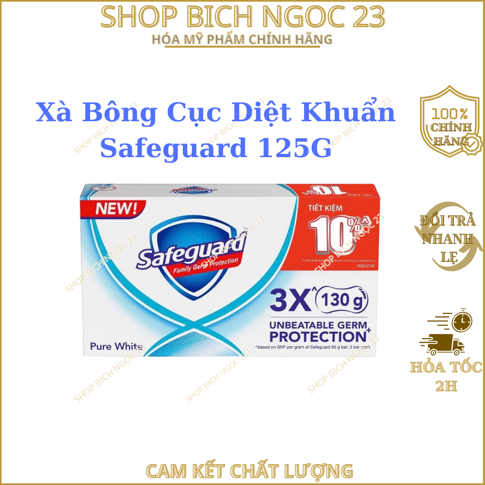 Xà Bông Cục Diệt Khuẩn Safeguard 115g tuỳ đợt tặng 125G