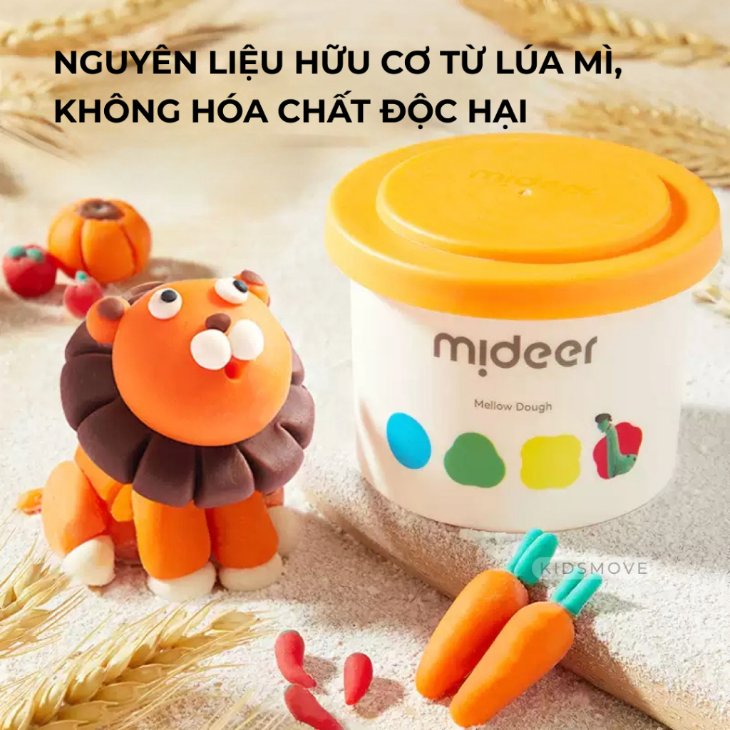Ảnh Đất nặn an toàn cho bé không dính tay Mideer Mellow Dough tặng kèm dụng cụ 4