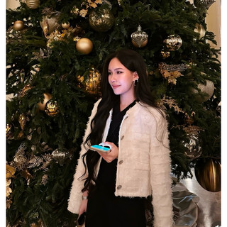 ÁO TWEED LÔNG ĐEN LẤP LÁNH SPARKLE BABY TI NGOAN (NEWTAG)