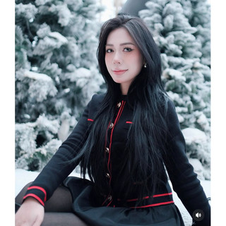 SET TWEED LEN XÙ CARDIGAN LILY ROSE JACKET TI NGOAN - ĐEN