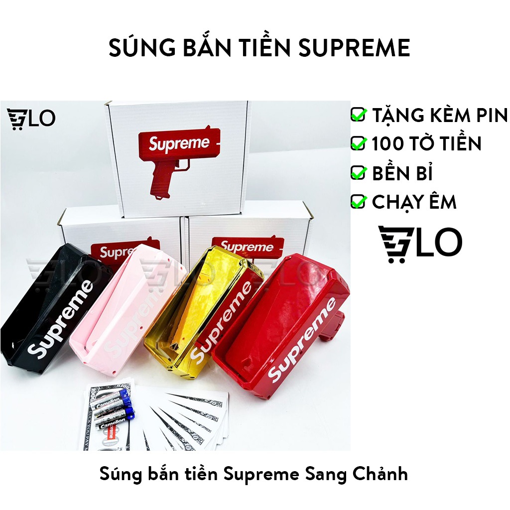 Súng Bắn Ra Tiền Supreme Vui Nhộn Tặng Kèm Pin