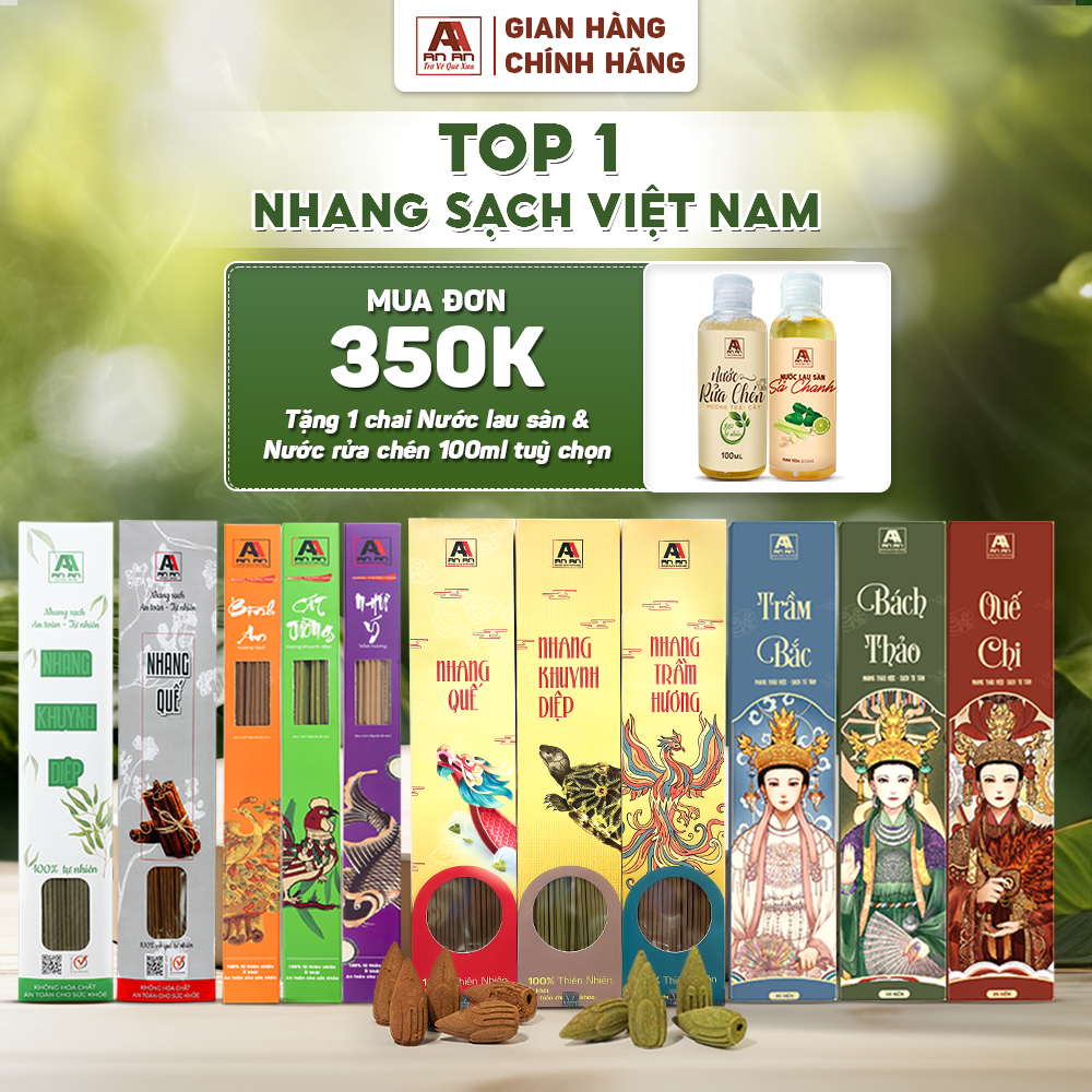 Ảnh Nhang thơm sạch tự nhiên gói nhỏ dùng thử làm quen 23cm, 38cm, 40cm, nhang sạch An An quế, khuynh diệp, trầm hương 1