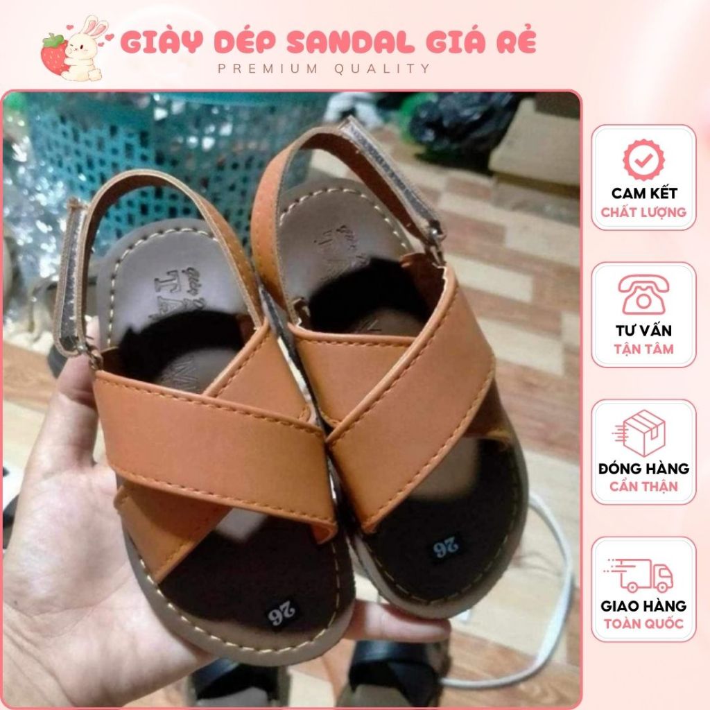 Giày Quai Chéo BaBy Siêu Dể Thương Chất Liệu Quai Mềm Mại Đế Cao Su Chống Trơn Trượt Độ Bền Cao