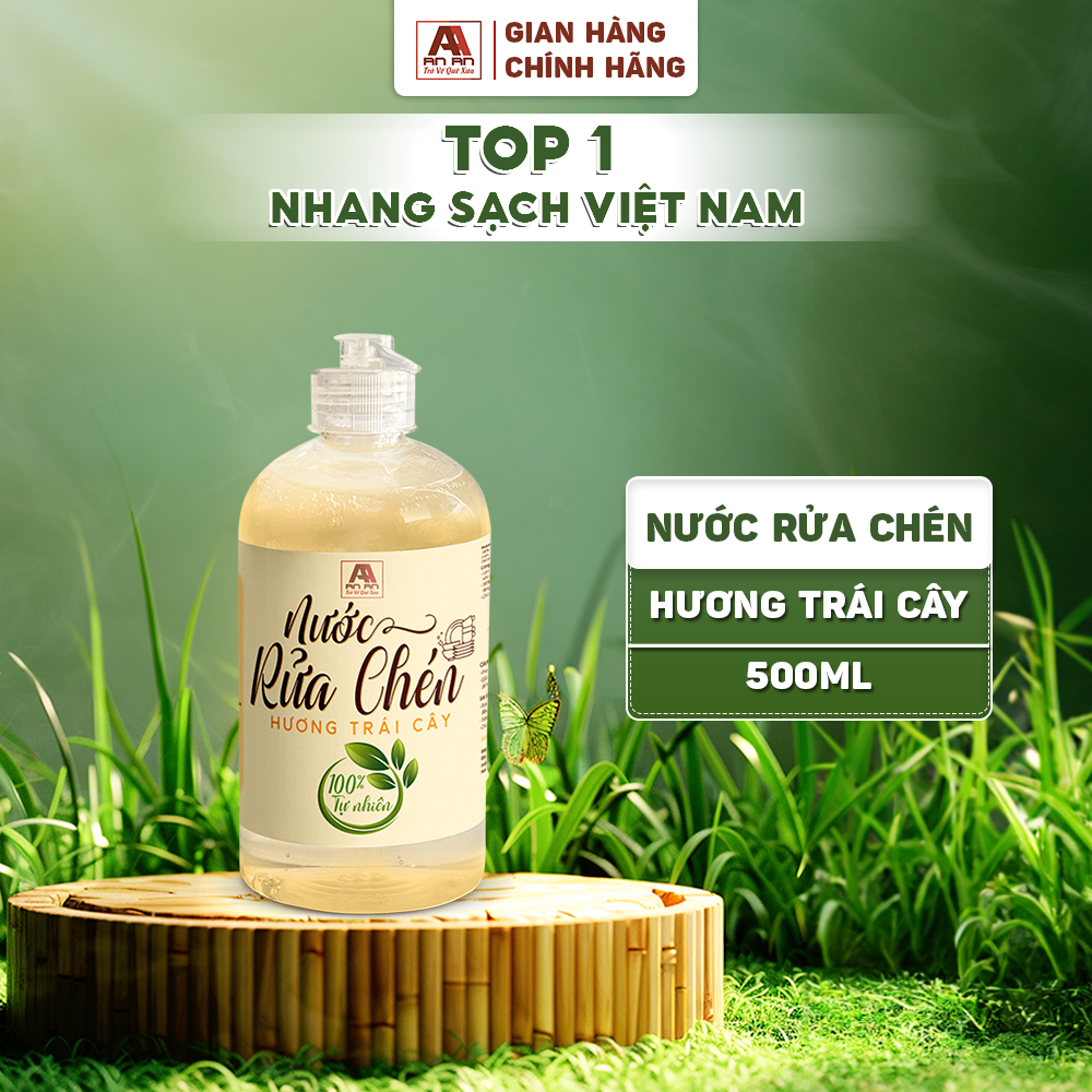 Ảnh Nước rửa chén bát hữu cơ An An, dầu rửa bát bồ hòn không chất tẩy rửa an toàn cho da tay thân thiện với môi trường 1