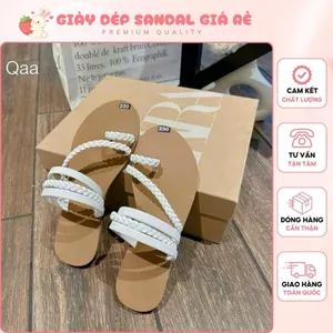 Dép Sandal Nữ Quai Bính Dễ Thương Bao Đi Nước Thoải Mái.Đế Làm Từ Chất Liệu Tpr Chống Trơn Trượt Độ Bền Cao