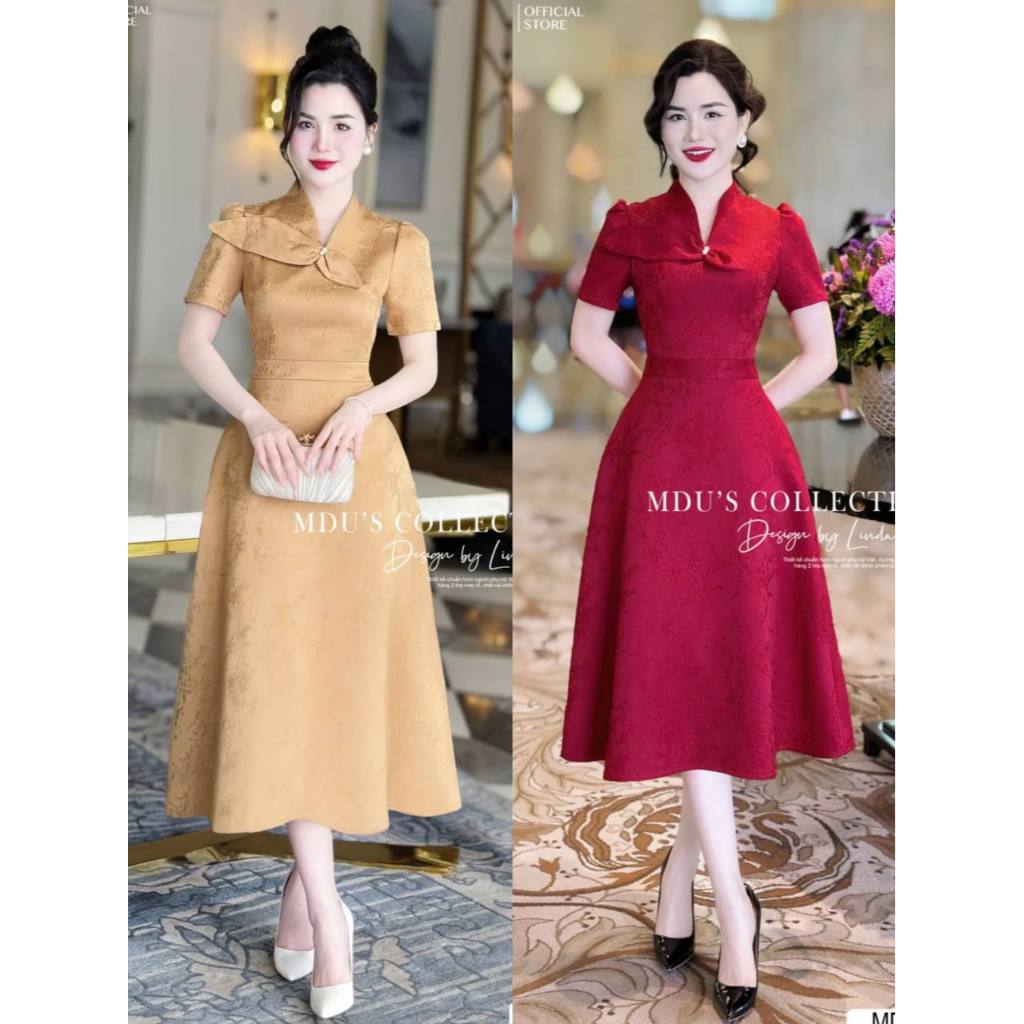 Bộ Sưu Tập Váy Thiết Kế ADELA DESIGN Dáng Dài Xòe Nhẹ Nhàng Tôn Lên Nét Duyên Dáng BST MDU4488