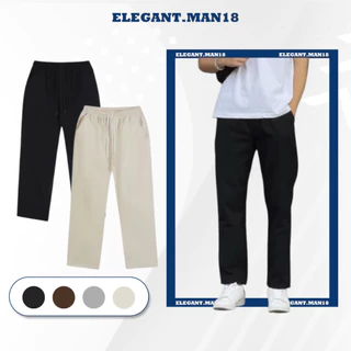 Quần Dài Kaki Nam Dáng Baggy Ống Xuông Cạp Chun Lưng Cao Mềm mại Thoáng Mát ELEGANT.MAM18 - Menswear, Pants