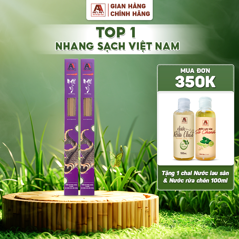 Ảnh Nhang Sạch AN AN dài 38cm hương Trầm cao cấp 36 nén tiết kiệm hơn phù hợp cho mọi không gian linh thiêng 1