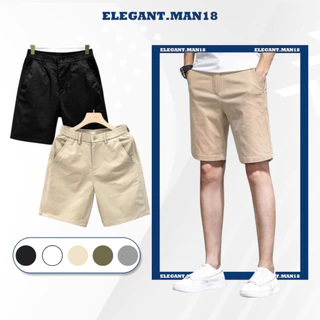 Quần Short Kaki ELEGANT.MAN 2 Da Co Giãn Nhẹ 5 Màu Bán Chun Cao Cấp