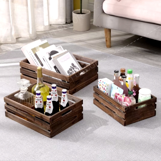 THÙNG GỖ PALLET gỗ màu óc chó đa năng tiện dụng, nhiều kích thước
