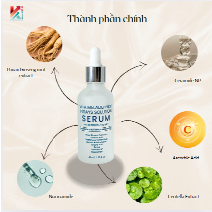 Serum Vita Meladefense 14 Days Koviepartners – Phục Hồi, Sáng Da, Cấp Ẩm