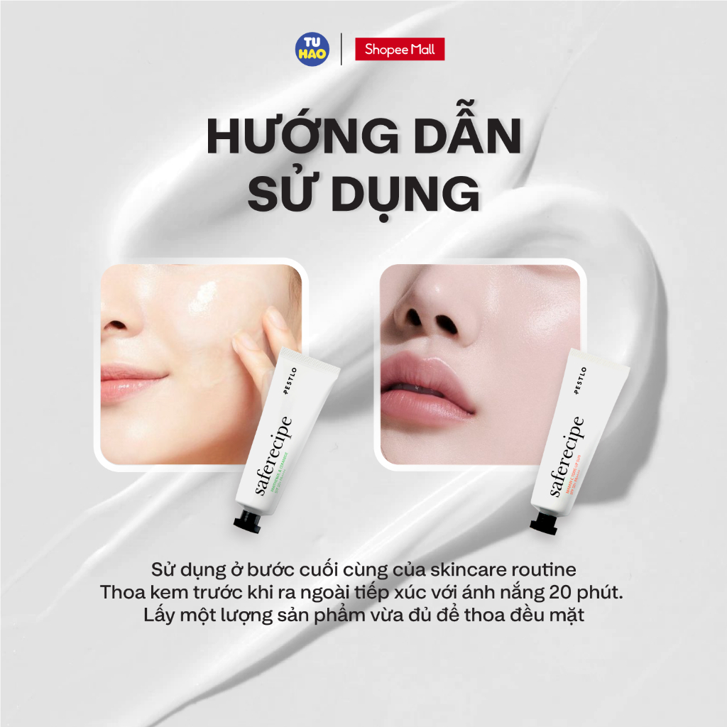 Ảnh Kem chống nắng PESTLO Saferecipe SPF50 PA++++ 50ml - Từ Hảo 2