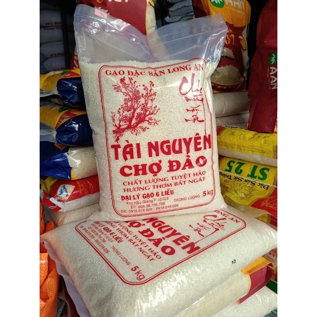 Gạo Tài Nguyên Thơm chính gốc Chợ Đào - Túi 5 kg - Mềm, xốp cơm, không dẻo