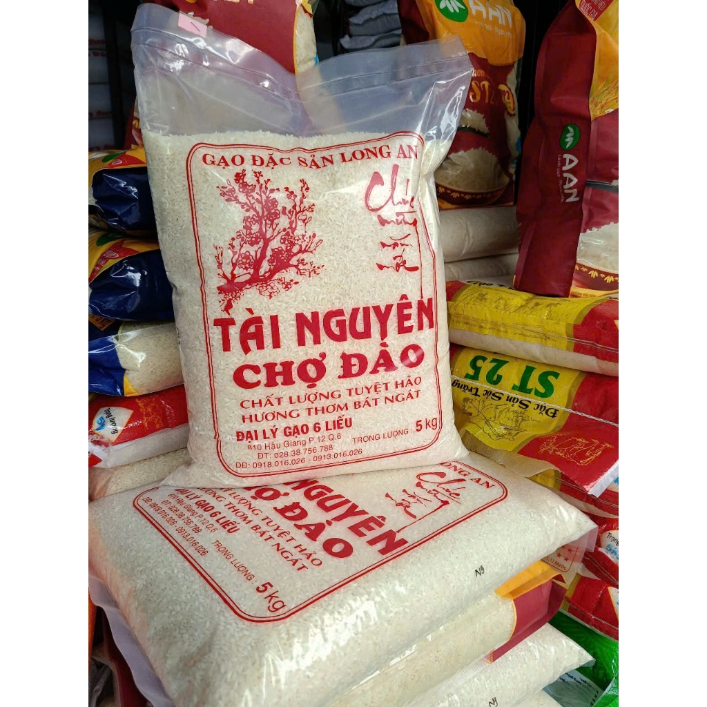 Gạo Tài Nguyên Thơm chính gốc Chợ Đào - Túi 5 kg - Mềm, xốp cơm, không dẻo