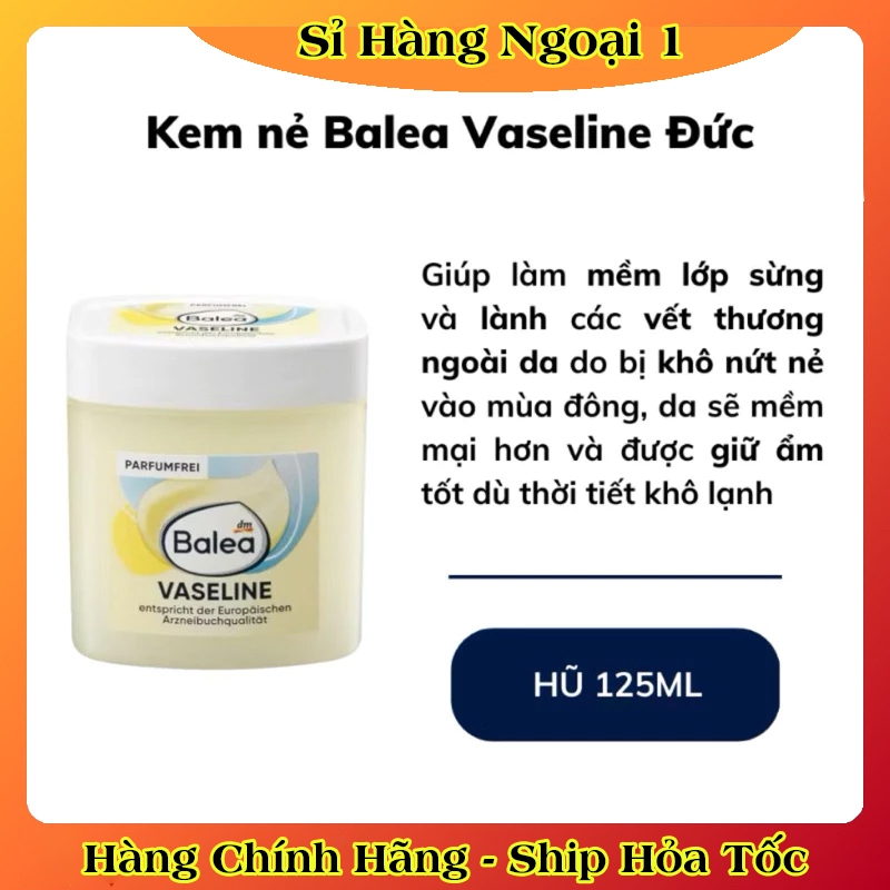 [DATE MỚI NHẤT] KEM NẺ VASELINE BALEA 125ML CẤP ẨM DƯỠNG DA CHỐNG NẺ KHÔ DA CỦA ĐỨC