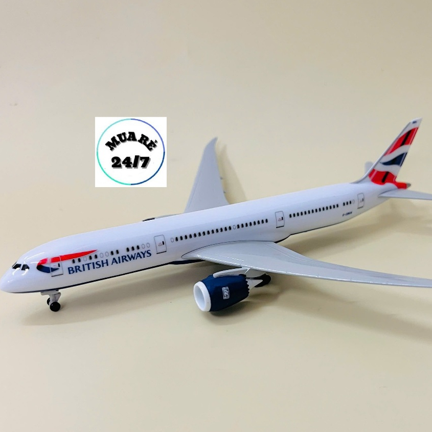 Máy Bay Boeing 787 Hãng Hàng Không Anh Quốc "BRITISH AIRWAYS" Mô Hình  Tỉ Lệ 1:400 Kim Loại Cao Cấp Bóng Đẹp (Fullbox)