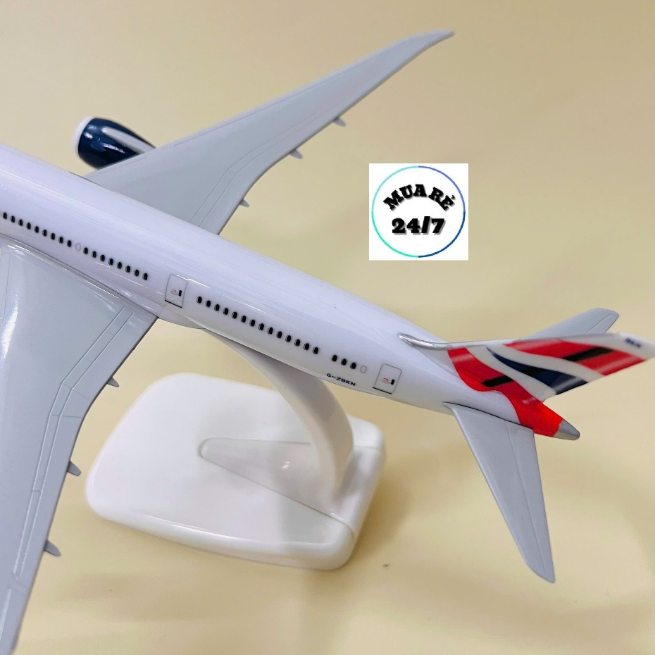 Máy Bay Boeing 787 Hãng Hàng Không Anh Quốc "BRITISH AIRWAYS" Mô Hình  Tỉ Lệ 1:400 Kim Loại Cao Cấp Bóng Đẹp (Fullbox)