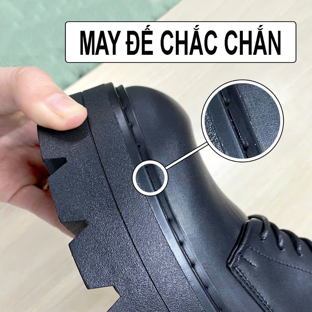 Ảnh Giày chunky derby đế cao 7cm thời trang INICHI IG1318 đế cao có may đế 3