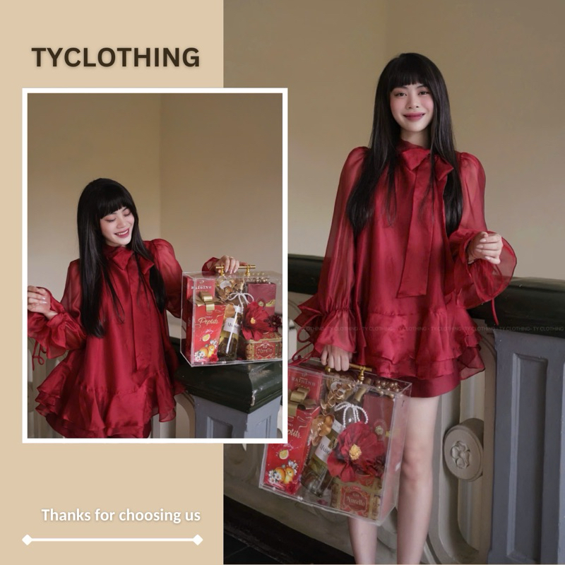 Set Voan Tơ Đỏ- TYCLOTHING