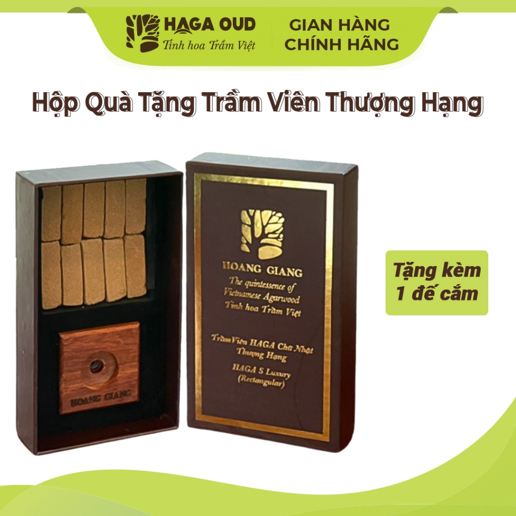 Ảnh Hộp Quà Tặng Trầm Hương Haga sang trọng - TẶNG KÈM ĐẾ CẮM, nhiều mẫu lựa chọn 2