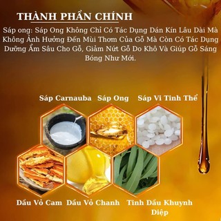 Sáp Ong Đánh Bóng Đồ Gỗ ANXIAOER 255ml | Dưỡng Gỗ Nội Thất Bảo Dưỡng Đồ Gỗ Phục Hồi Độ Bóng Tự Nhiên