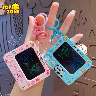 Móc Khóa Bảng Vẽ Điện Tử Đa Sắc Màu Tự Xoá Mini Cho Bé Tặng Kèm Bút Vẽ Nhiều Hình Dễ Thương Quà Tặng Cho Trẻ Em