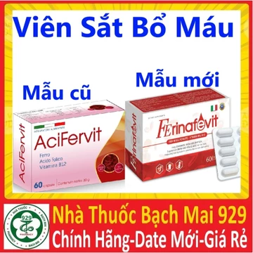 Viên sắt Acifervit (ferinafevit ) bổ sung sắt và acid folic cho bà bầu và mẹ sau sinh phòng thiếu máu
