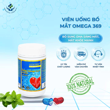 Viên uống bổ mắt OMEGA 369 VITATREE giúp bổ sung DHA phát triển trí tuệ, sáng mắt, mắt khỏe mạnh