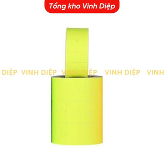 . 1 cây 10 cuộn Băng dính giấy dán giá, cuộn giấy ghi dán giá nhiều màu