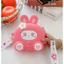 Túi Đeo Chéo Bé Gái Hình Thỏ,Túi Đi Chơi Trẻ Em,Túi Silicon Mini Trẻ Em Đựng Bao Lì Xì Chơi Tết-TB02