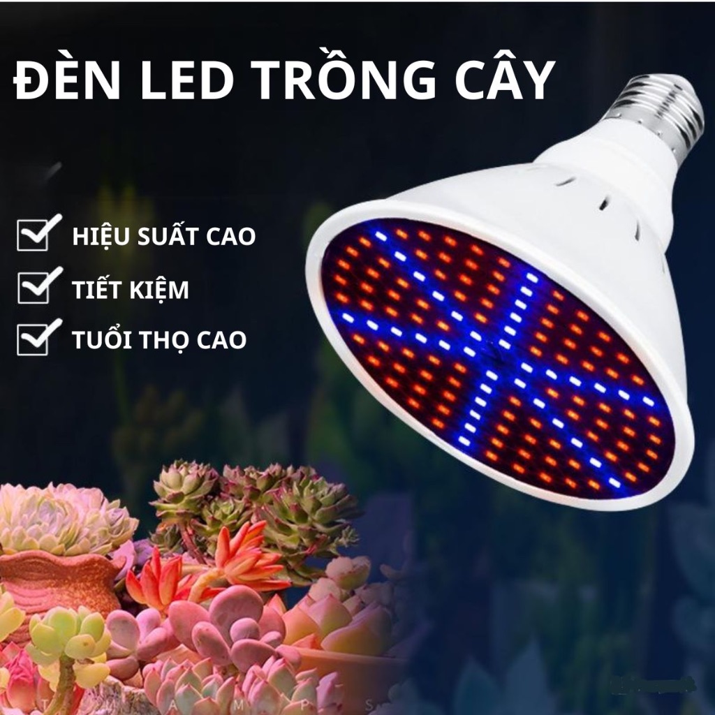 Led Trồng Cây, R32cm, Chuôi E27, Chip Led 2835, Quang Hợp Trong Nhà ...