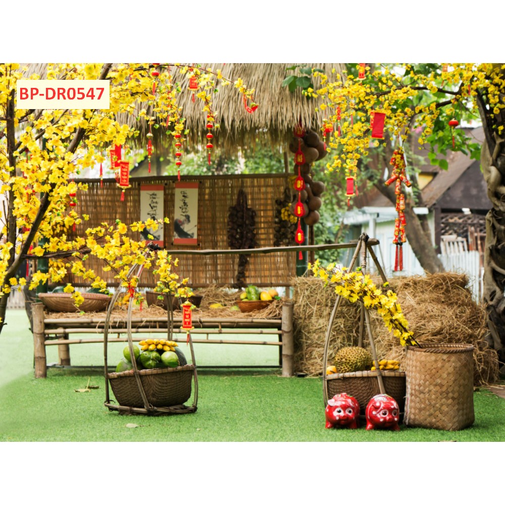 Tranh lụa mẫu Tết truyền thống trang trí YEP, sân khấu chào xuân