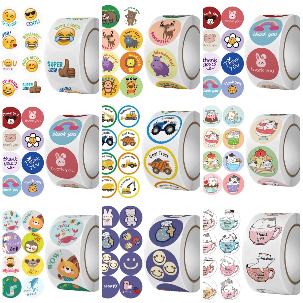 Sticker khen thưởng (500 sticker/1 cuộn) tạo hứng thú cho bé học tiếng ...