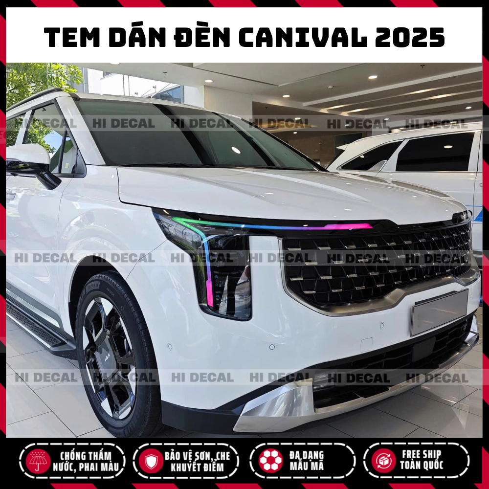 Tem dán đèn Carnival 2024 - 2025, tem dán đèn trang trí xe chống nước bền màu