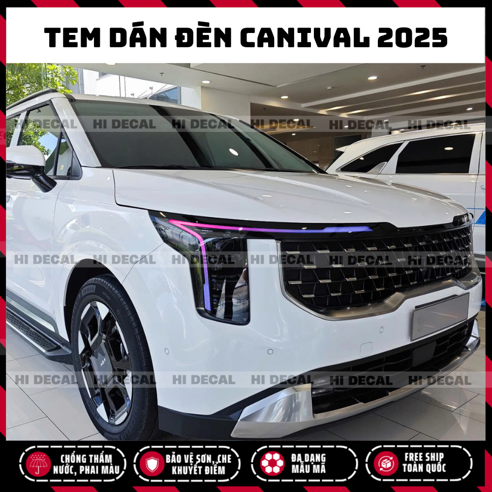 Tem dán đèn Carnival 2024 - 2025, tem dán đèn trang trí xe chống nước bền màu