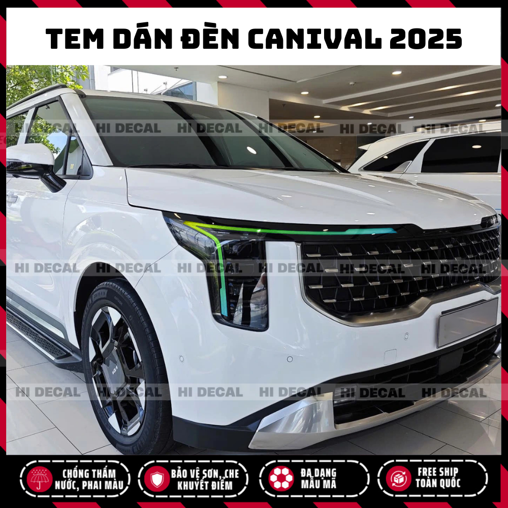 Tem dán đèn Carnival 2024 - 2025, tem dán đèn trang trí xe chống nước bền màu