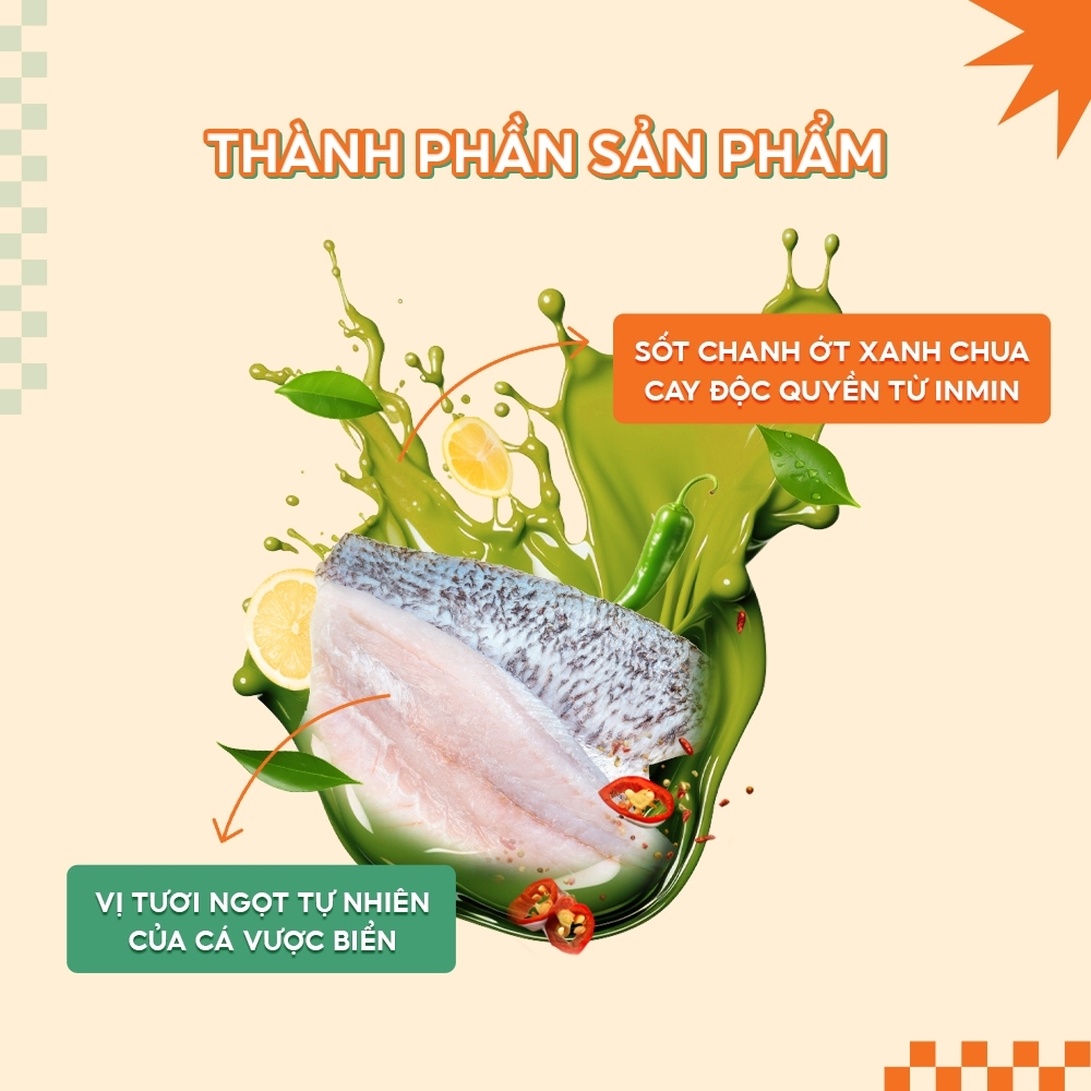 Cá Vược Sốt INMIN Các Loại - Sốt Thái Chanh và Sốt Chanh Ớt Xanh