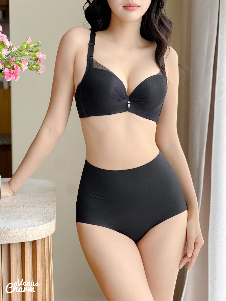 Ảnh Combo áo lót SIÊU NÂNG ĐẨY và quần CẠP CAO KHÔNG VIỀN Venus Charm mặc được mọi trang phục 5026+ Quần cạp cao 4