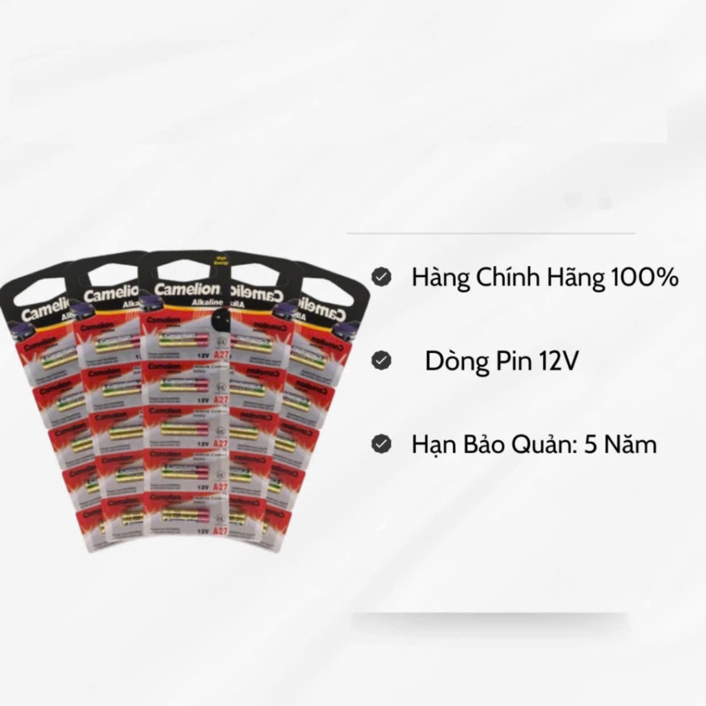 Vỉ 5 Viên Pin A23 Camelion / GP 12V Thay Khiển Remote Cửa Cuốn , Pin Chuông Cửa