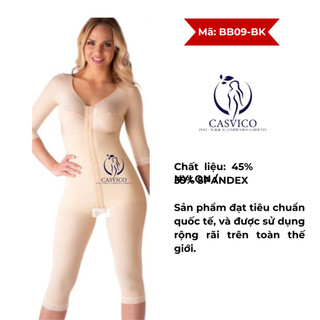 Bộ bodysuit isavela BS09-BK ( CHÍNH HÃNG) dùng sau hút mỡ bụng, đùi,tay, lưng, nách, hông, nâng mông, ngực