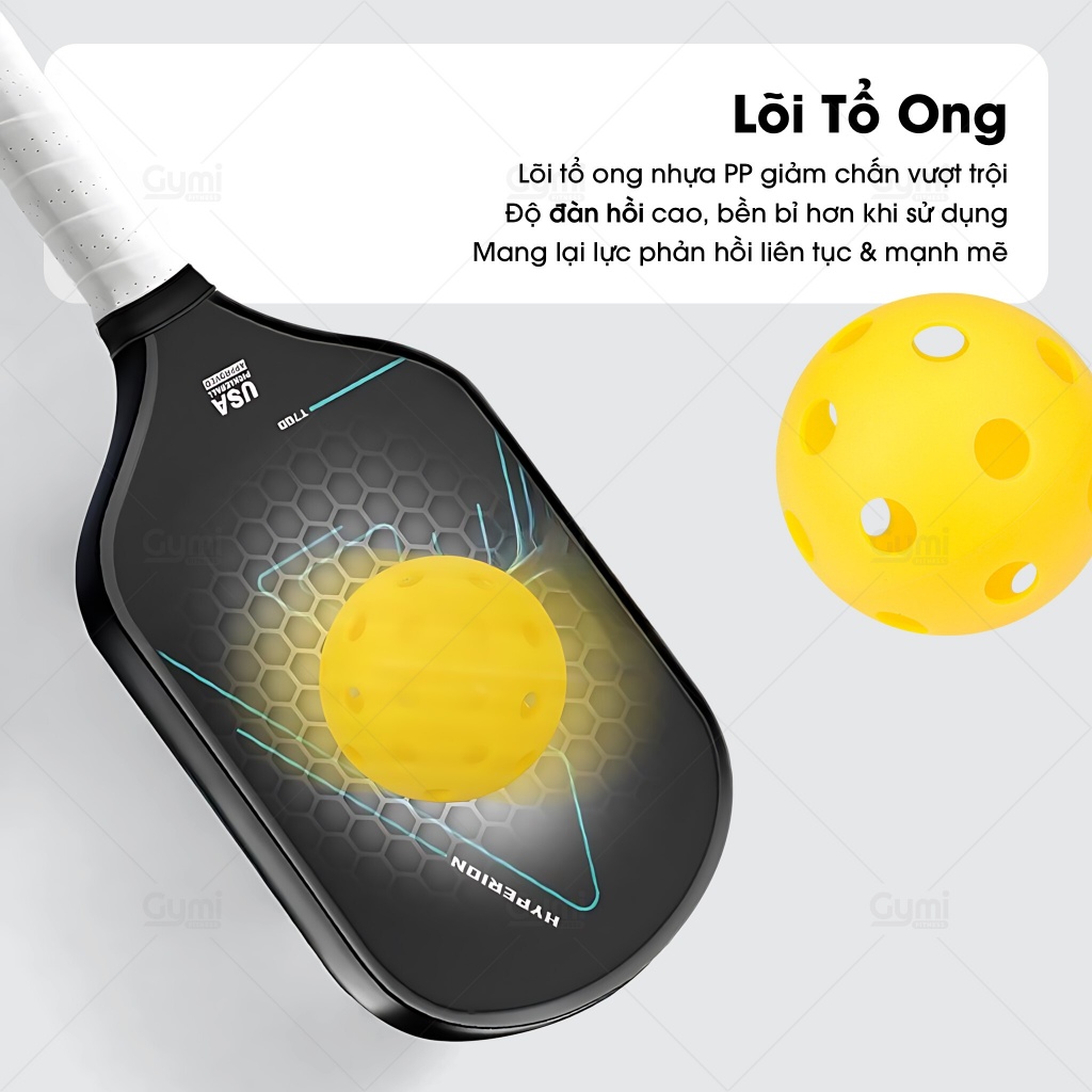 Vợt Pickleball T700 Pro Sợi Carbon - Khối Lượng Nhẹ, Mặt Nhám Bám Bóng, Năng Động Cho Nam và Nữ